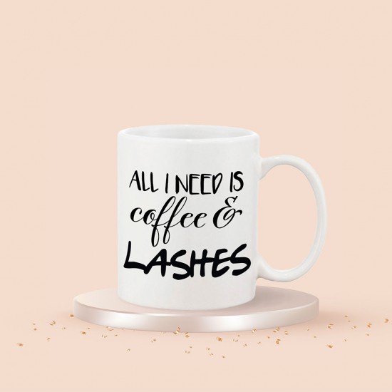 I Need is Coffee & Lashes Mug