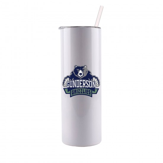 GMS Bear 20oz Stainless Steel Tumbler with Straw & Lid