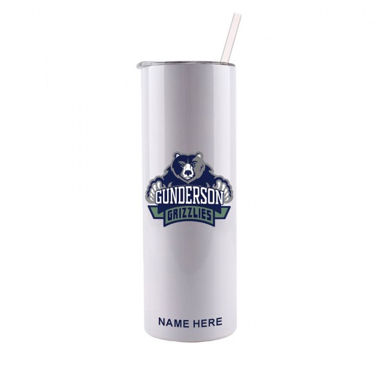 GMS Bear 20oz Stainless Steel Tumbler with Straw & Lid